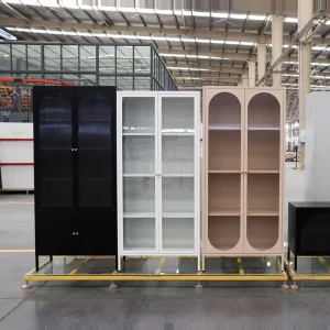 bar Dining Tall Buffet China showcase Display Storage Home Furniture Modern New Design Glass Cabinet for Living Room