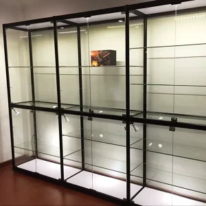 clear Glass Glass Furniture Glass Display Cabinet Wardrobe for Commercial Building