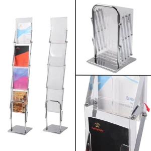 free standing acrylic brochures holders magazine holder display rack