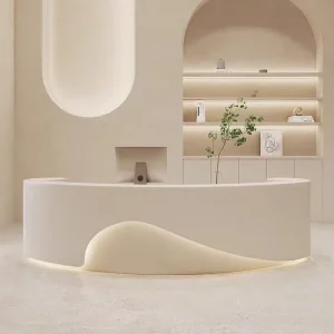 厂家直销现代真皮圆形办公接待台