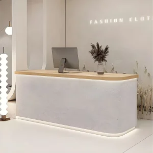 现代环保木质接待台，适用于美容院、瑜伽馆、服装店、咖啡店和酒店