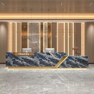 现代烤漆前台、公司接待台、酒店美容院服务台、收银台，可定制