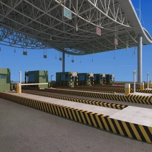 space frame roof Steel structure factory Stable and durable space frame steel truss roof toll station space frame roof